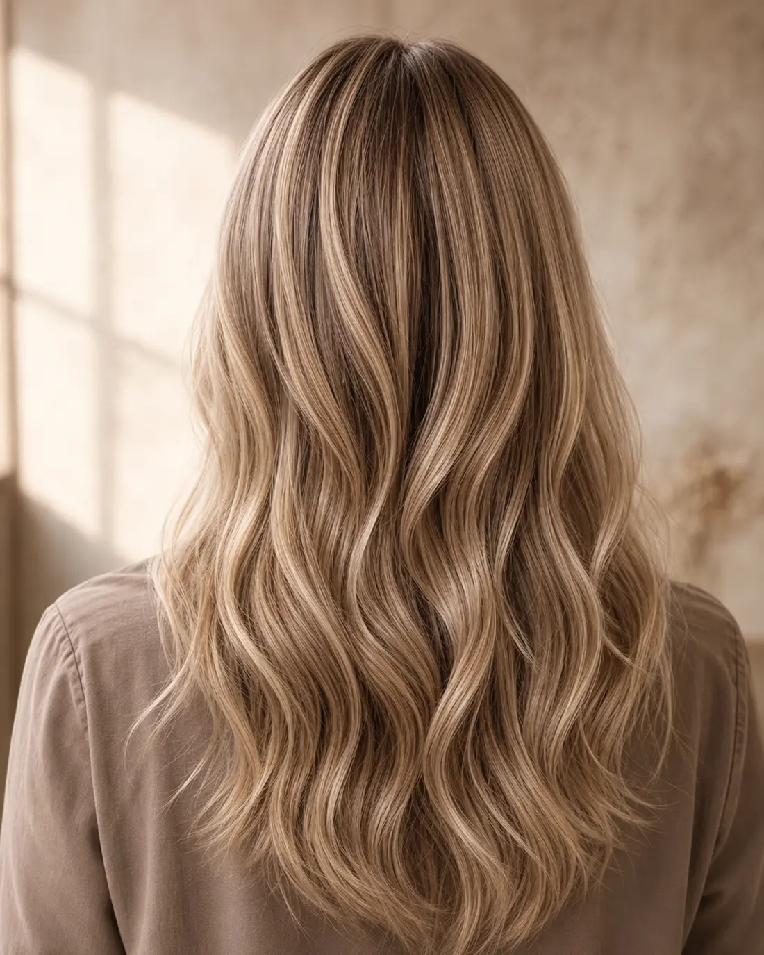Stimmungsbild von blondem Haar in Wellen
